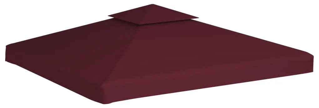 vidaXL Prieeldak 2-laags 3x3m 310 g/m² bordeaux
