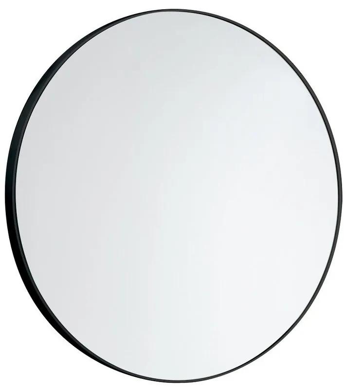 Aqualine ronde spiegel zonder bevestigingen Ø60cm mat zwart