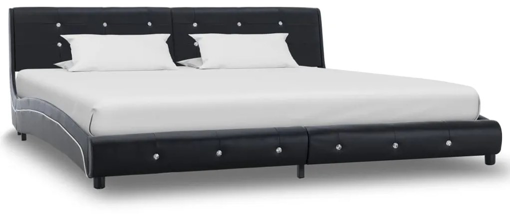 vidaXL Bedframe kunstleer zwart 180x200 cm