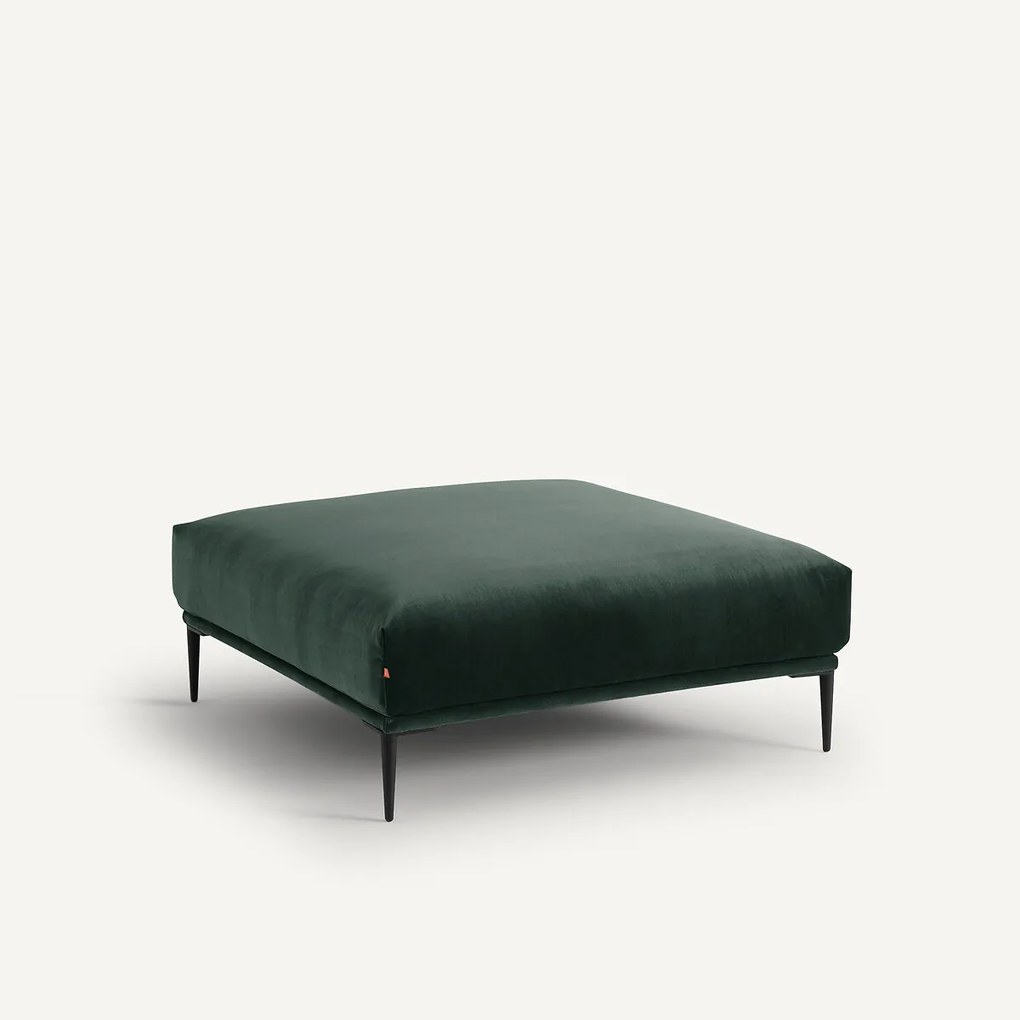 XL fluwelen poef, Oscar, ontwerp Emmanuel Gallina