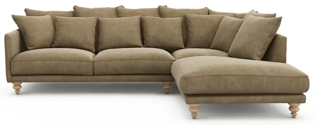 Hoekbank stonewashed fluweel, Lazare