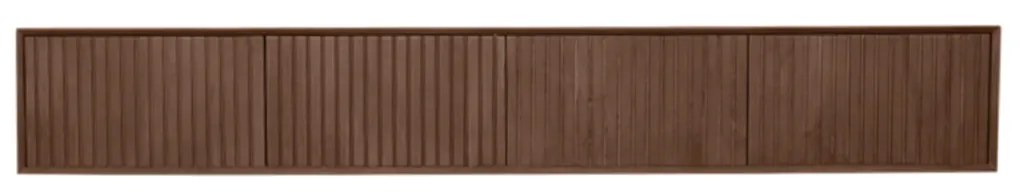 Starfurn Madison Walnut Zwevend Tv-meubel Walnoot Ribbels 240 Cm - 240x35x30cm.