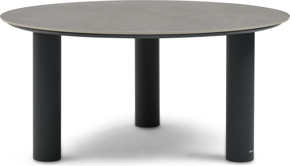 Dining Tuintafel rond 158 cm met lazy susan Grijs Trino