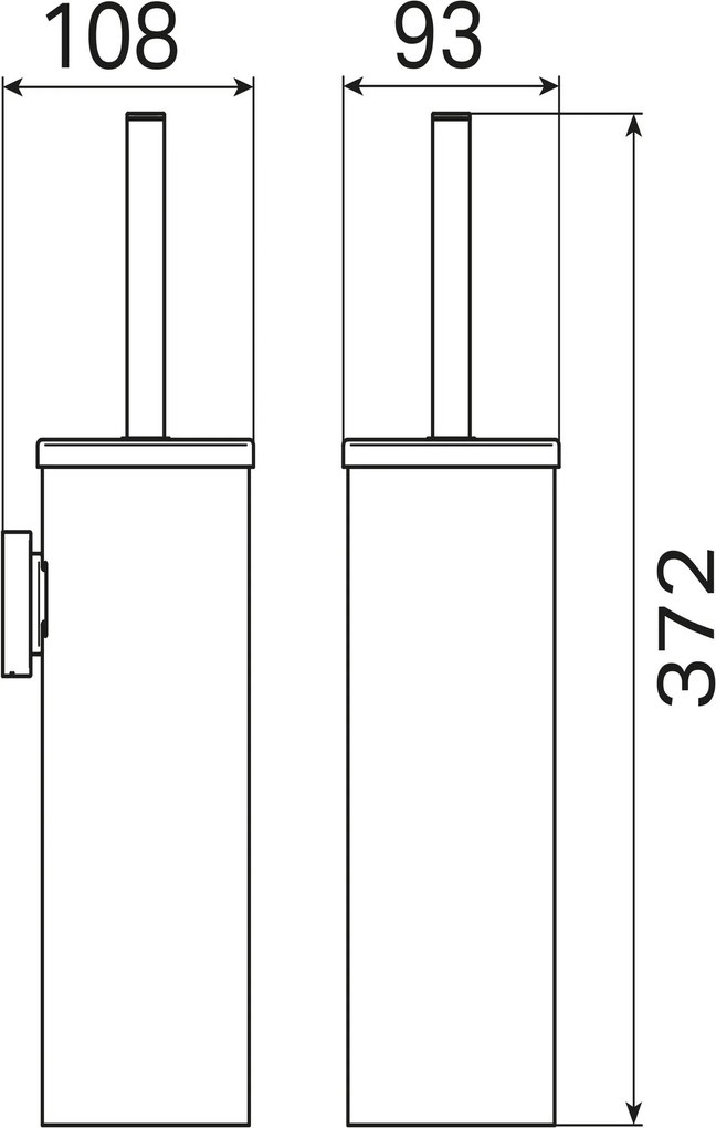 Haceka Kosmos Closetborstelgarnituur 9,3x10,8x37,2 cm Wit