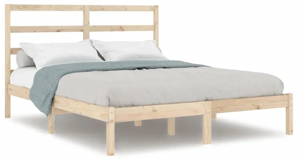 vidaXL Bedframe massief grenenhout 140x190 cm