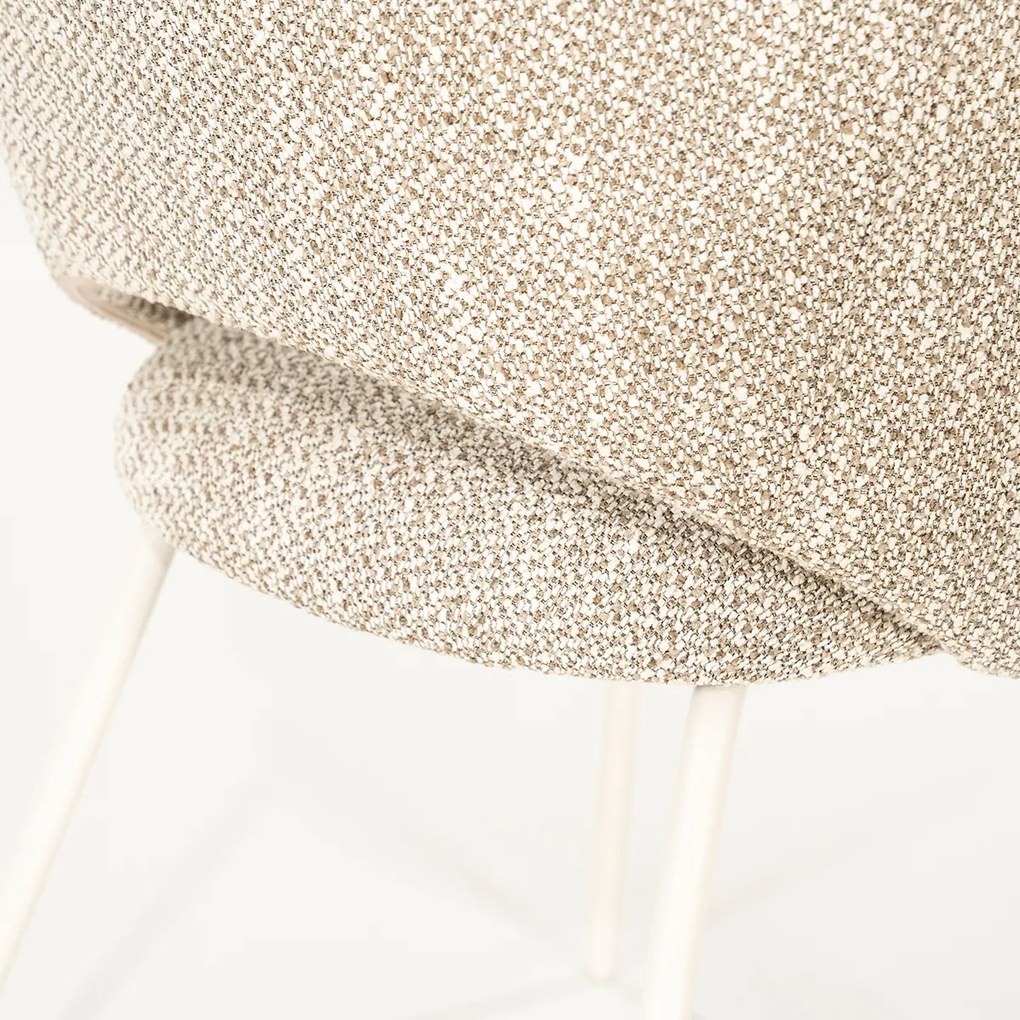 By-Boo Story Wit-frame Eetkamerstoel Taupe