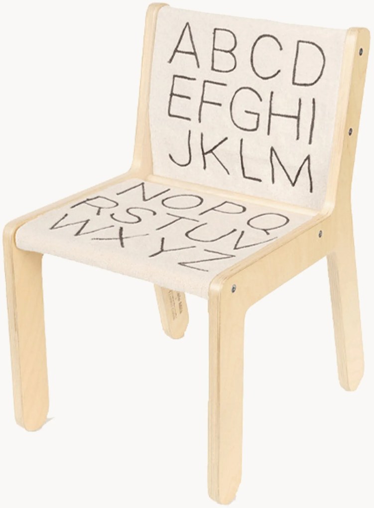 Houten kinderstoel ABC