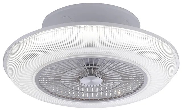 Design Plafondventilator met lamp grijs incl. LED RGB 2700 - 5000K - Raki Modern rond Binnenverlichting Lamp