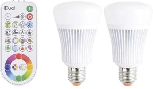 IDual LED lamp dimbaar A E27 2- stuks met afstandsbediening