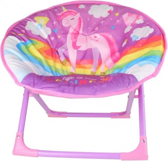 Kinderstoel Moonchair 53 x 42 x 45 cm roze/paars