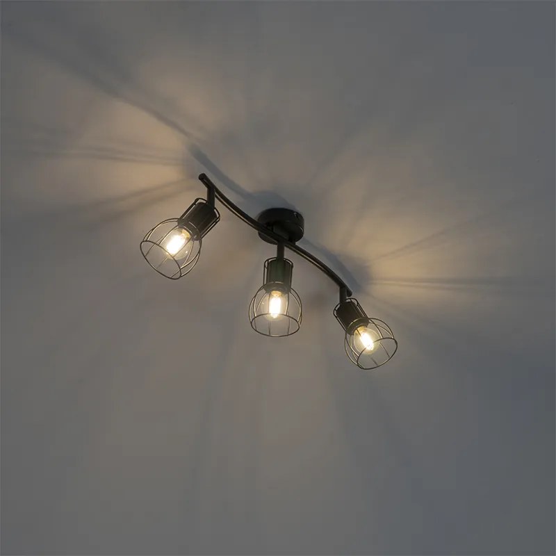 Moderne plafondspot zwart 63 cm 3-lichts verstelbaar - Botu
