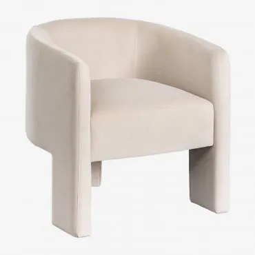 Eetkamerstoel In Fluweel Xastru Beige - Sklum