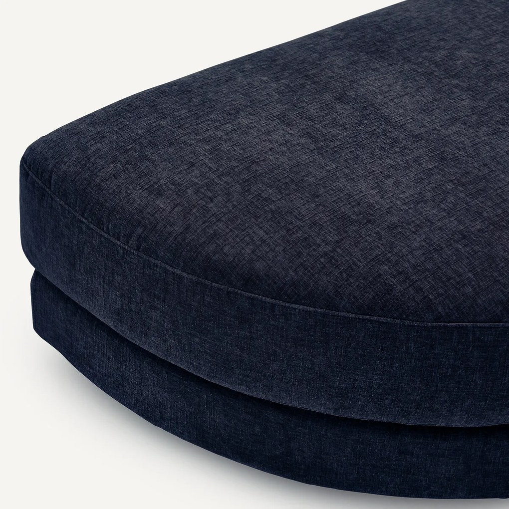 Modulaire voetensteun in chenille fluweel, TIBERIO