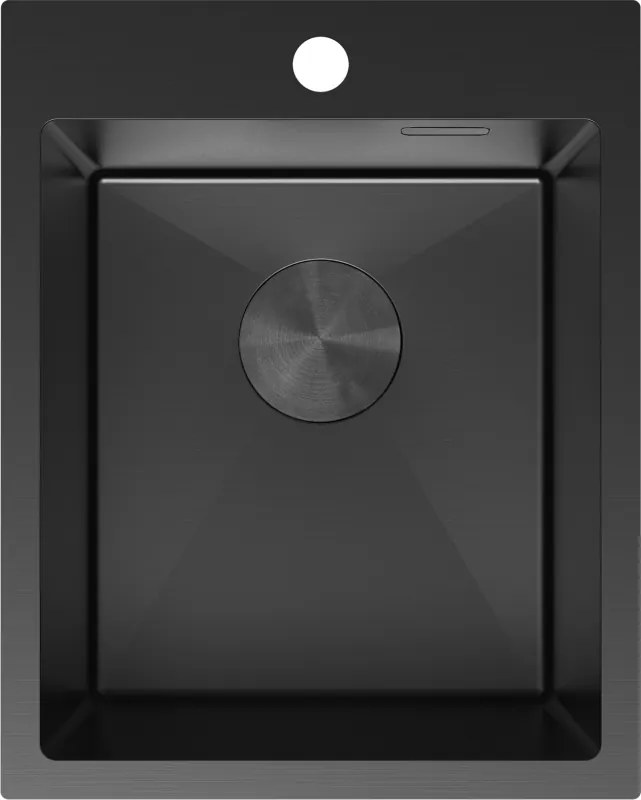 Mexen Solix stalen spoelbak 1-komorige 400 x 500 mm, zwart - 6406401000-70