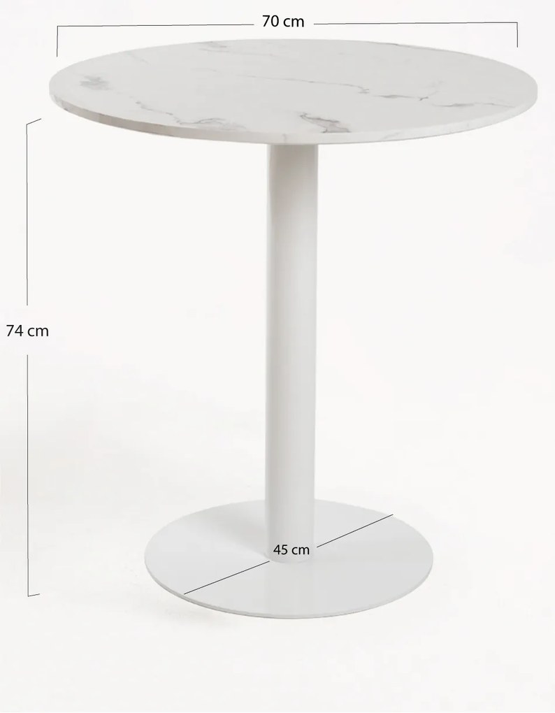 Tafel Firro Rond 70cm Wit