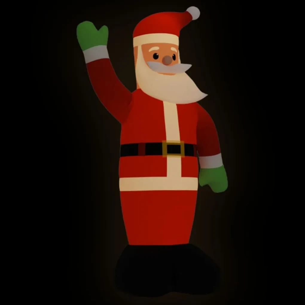 vidaXL Kerstman met LED-verlichting opblaasbaar 820 cm