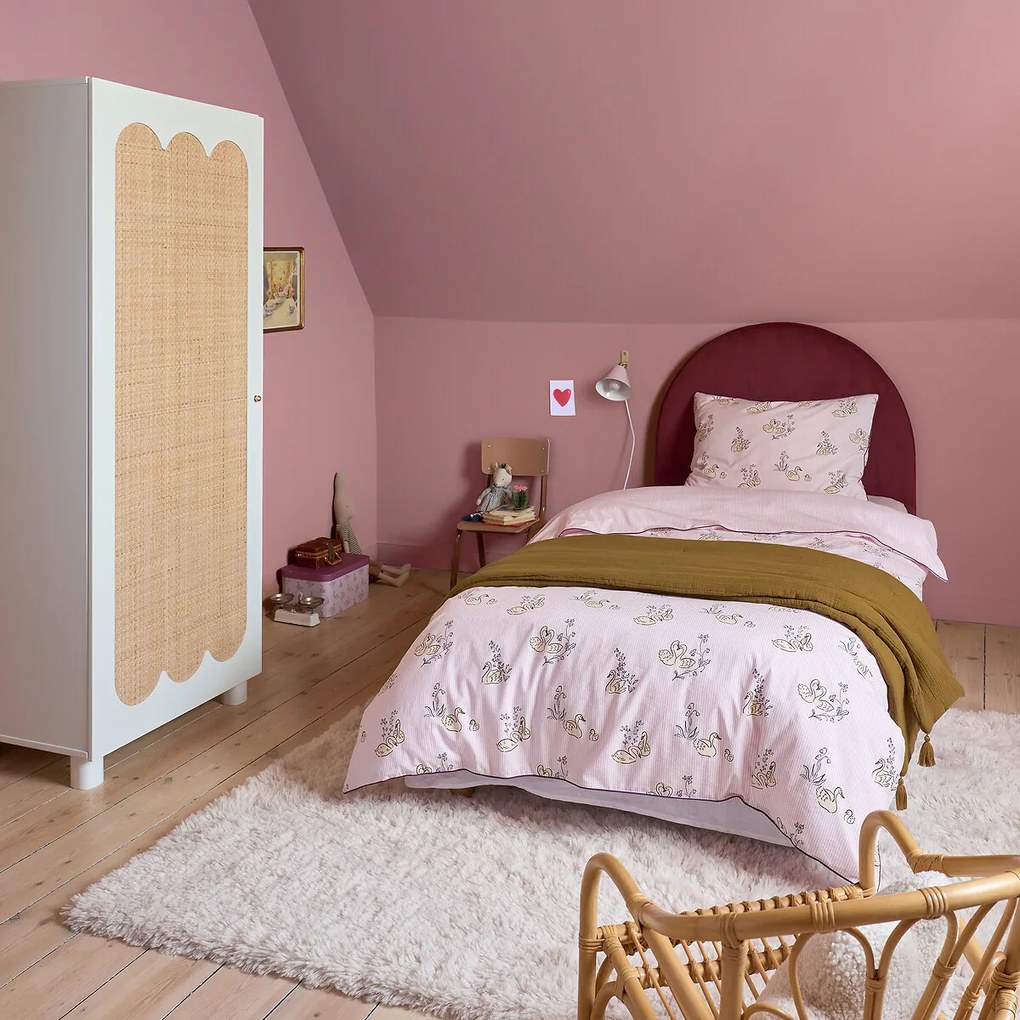 Hoofdbord in ribfluweel, Bowy