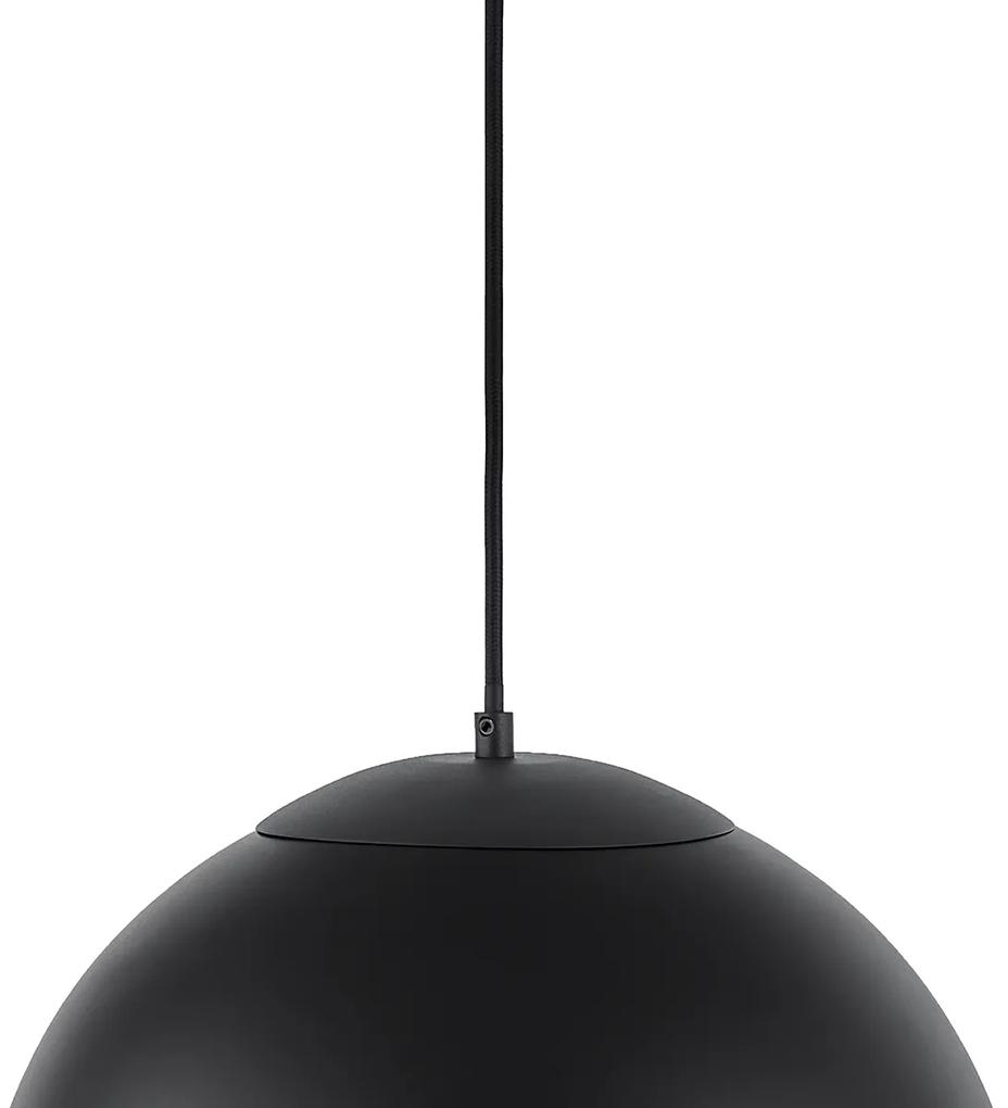 Retro hanglamp zwart met helder glas 35 cm - Eclipse Retro E27 bol / globe / rond Binnenverlichting Lamp