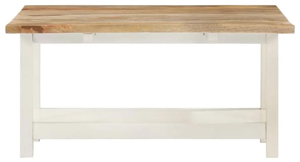 vidaXL Salontafel verlengbaar 90x(45-90)x45 cm massief mangohout wit