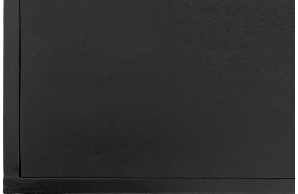 Goossens Salontafel Axilon rechthoekig, hout mango zwart, urban industrieel, 120 x 40 x 70 cm