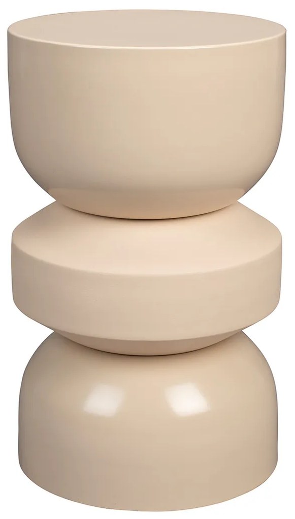 Dutchbone Apollo Beige Two-tone Bijzettafel Van Metaal - 29 X 29cm.