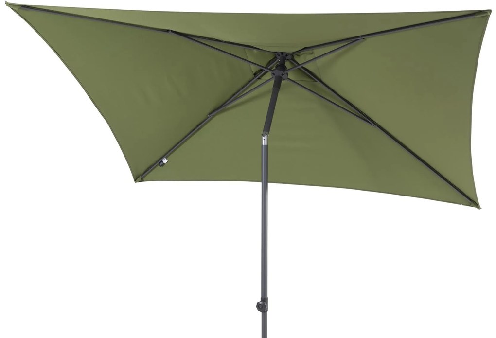 4 Seasons Outdoor Oasis Parasol met groen doek 200 x 250 cm Parasol    weerbestendig