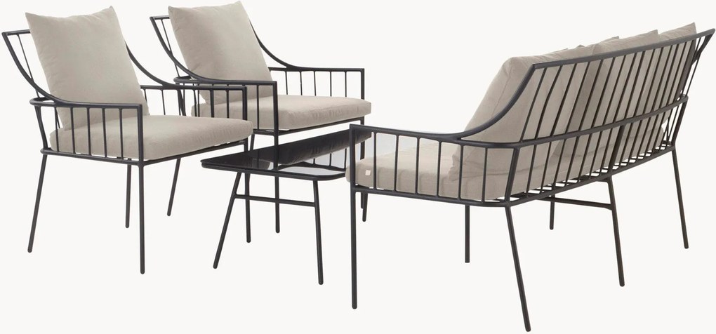 Tuinmeubelset Bolonia met zitkussens, 12-delig