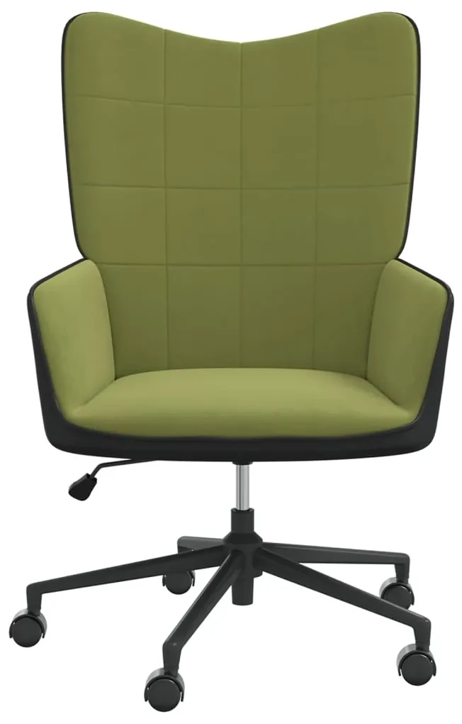 vidaXL Relaxstoel fluweel en PVC lichtgroen