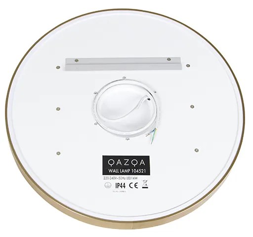 Badkamerspiegel koper 50 cm incl. LED 3-staps dimbaar met touch rond - Miral