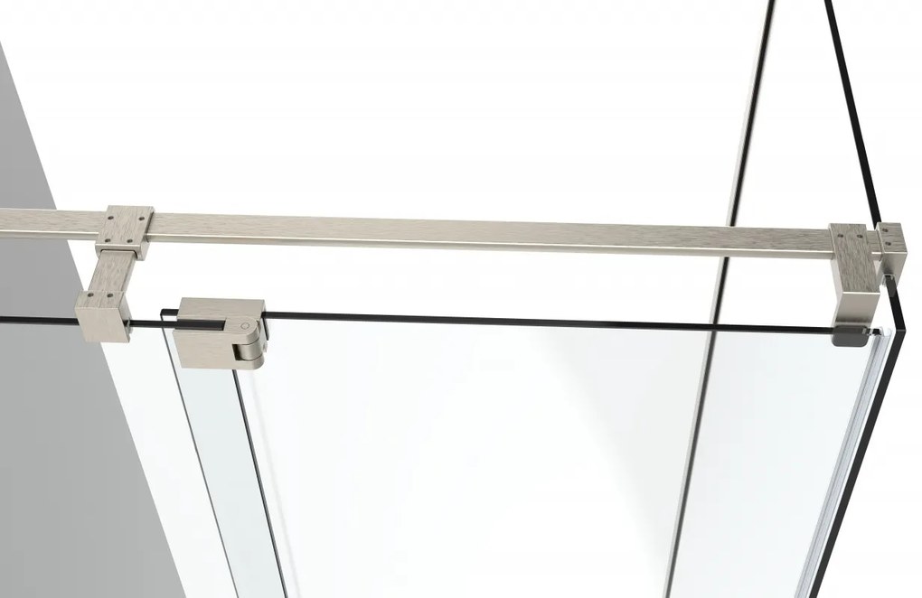 Van Rijn ST08 douchedeur met rookglas 85-95cm RVS