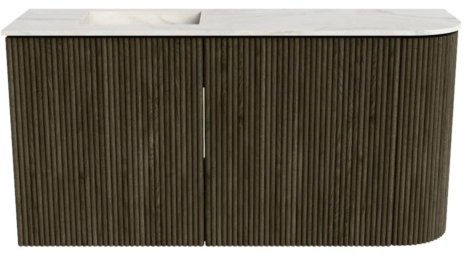 Mondiaz Joya DLux 80cm toiletmeubel ronding rechts shadow met wastafel faye links 1 kraangat ostra