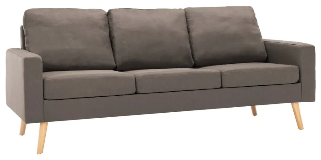 vidaXL Driezitsbank stof taupe