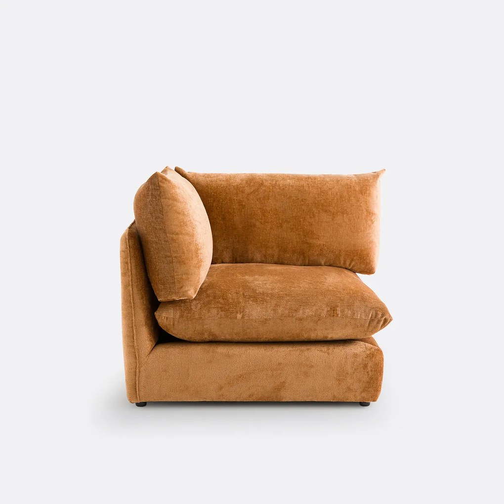 Modulaire bank in getextureerd fluweel, Malo