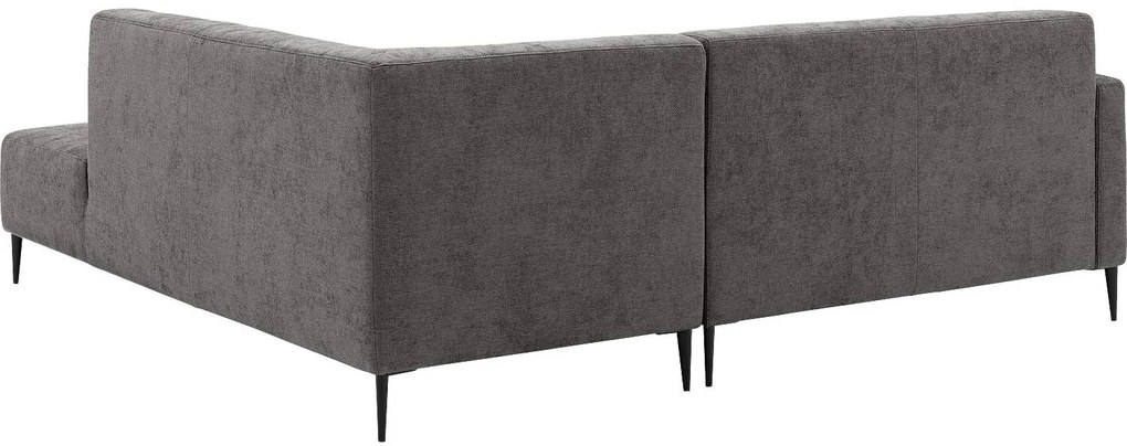 Goossens Zitmeubel Key West grijs, stof, 2-zits, modern design met ligelement rechts
