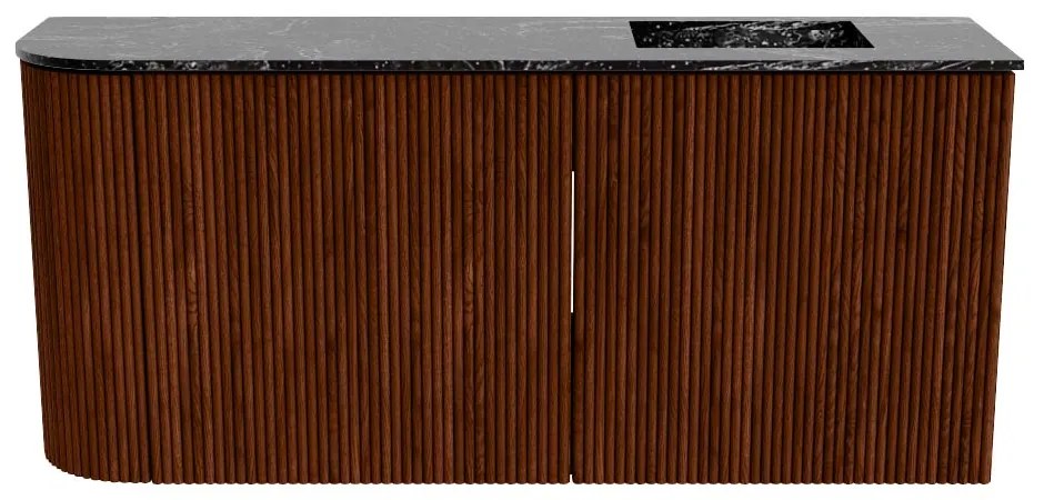 Mondiaz Joya DLux 90cm toiletmeubel ronding links ruby met wastafel faye rechts zonder kraangat lava