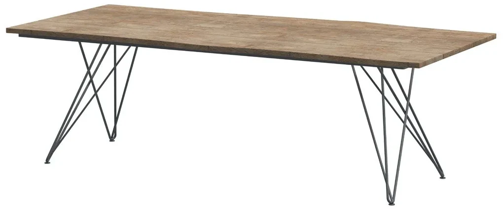 4 Seasons Outdoor Accor tuinset met Tampa tafel Robusto teak blad 220 cm houtkleur weerbestendig