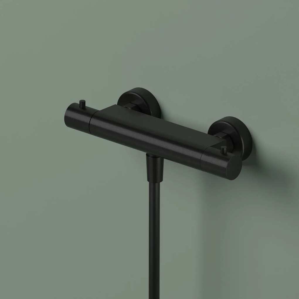 Hotbath ACE thermostatische douchekraan zwart geborsteld PVD