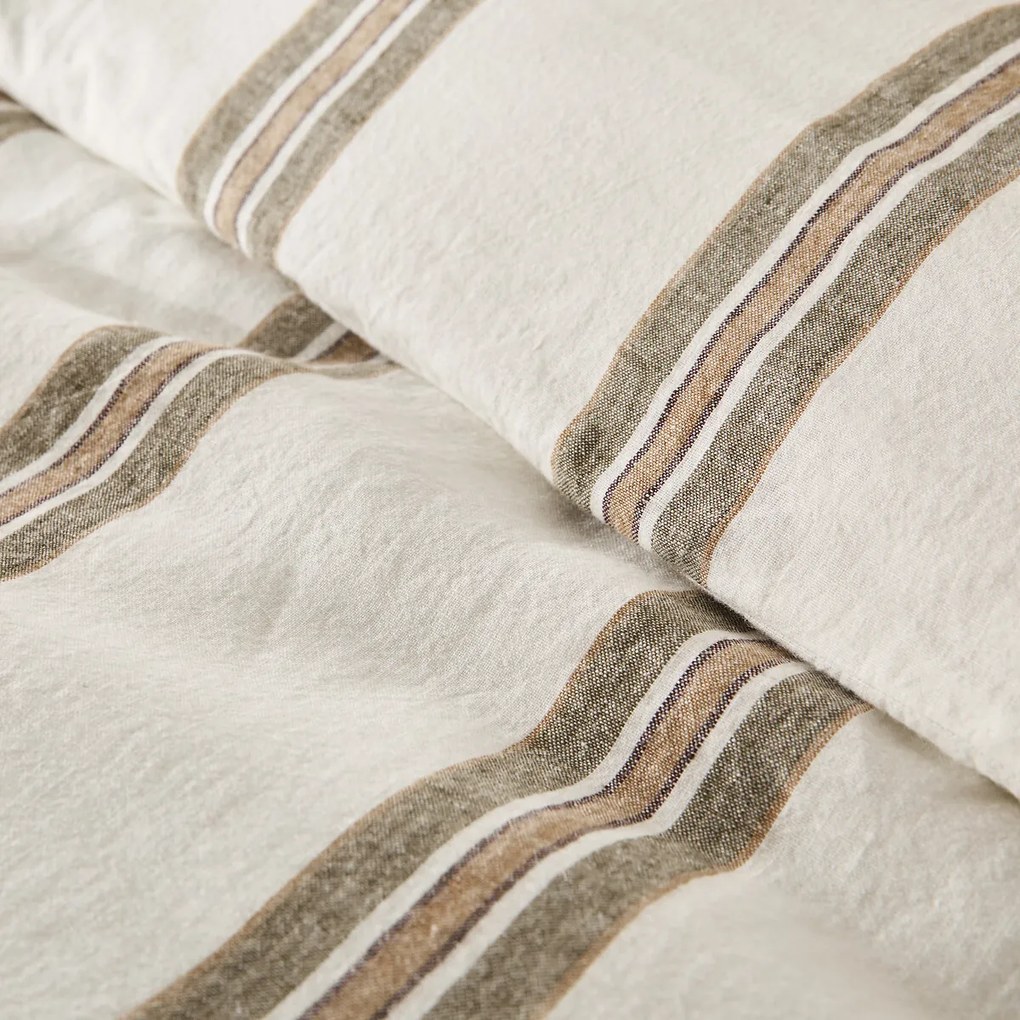 Dekbedovertrek in gewassen linnen, Aelle