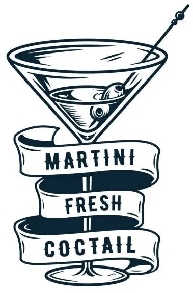 Foto Cocktail martini glass with olives ribbon bar, Viktoriya Klubovich