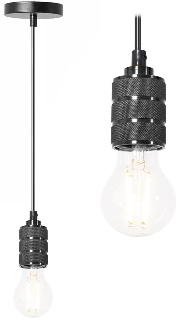 Hangende Plafondlamp Zwart Lamphouder APP342-1CP