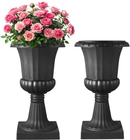 VEVOR Plastic Bloempotstandaard, 40x67 cm, 2-Pack, Bloempot, Plantenschaal, Zwarte Bloempotten, voor Veranda, Bruiloft, Feest, Huis, Podium, Balkon, Terrasdecoratie