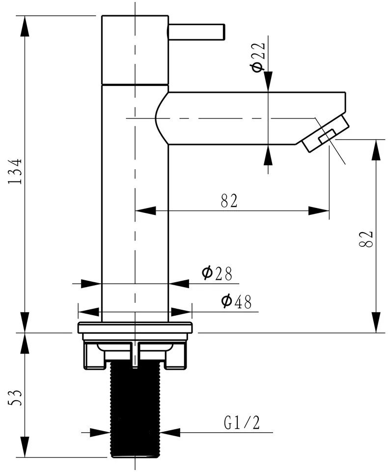 Differnz Force fonteinset beton met frame en rechte kraan chroom