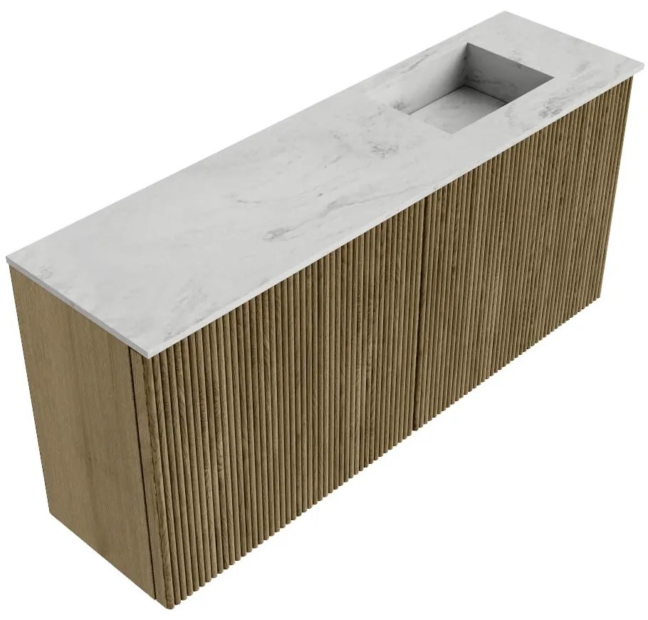 Mondiaz Joya DLux 90cm toiletmeubel dusk met wastafel faye rechts 1 kraangat opalo