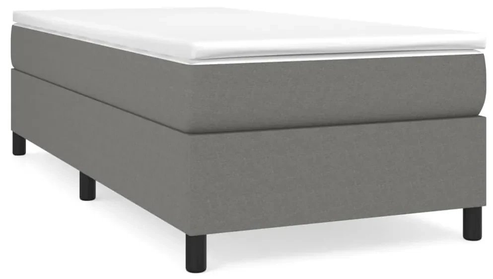 vidaXL Boxspringframe stof donkergrijs 90x200 cm