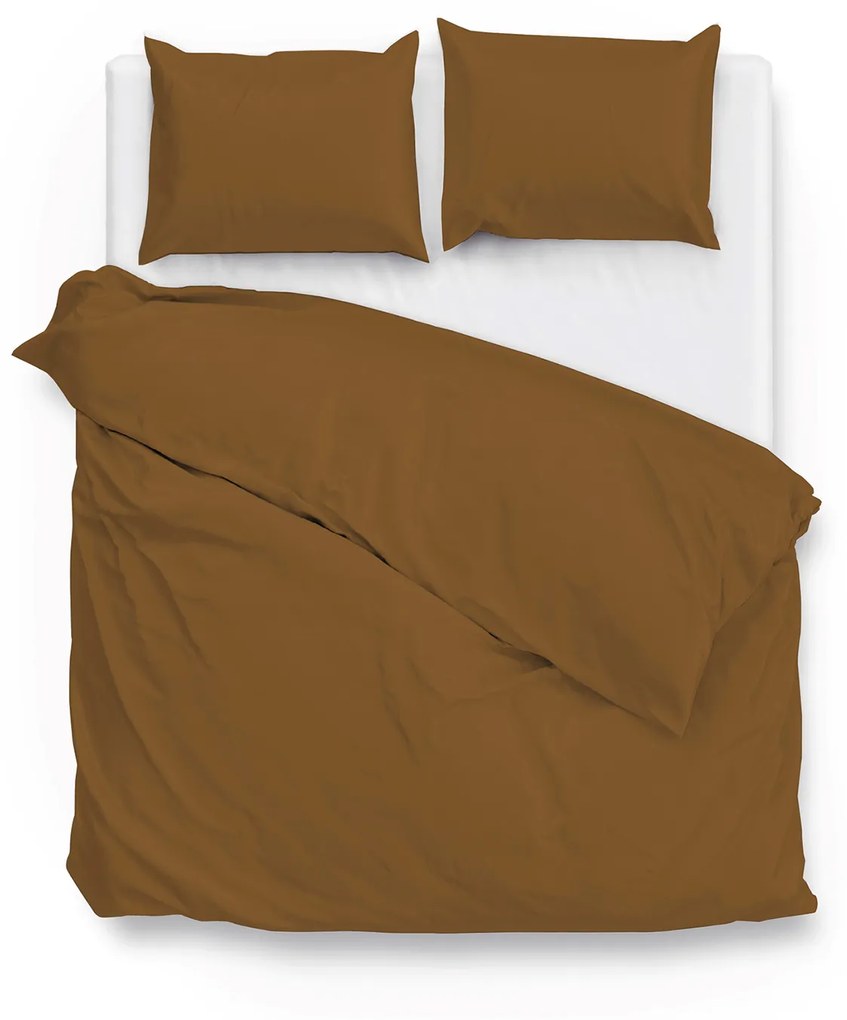 Zo!Home Satinado Dekbedovertrek Cognac Brown – Bij Swiss Sense