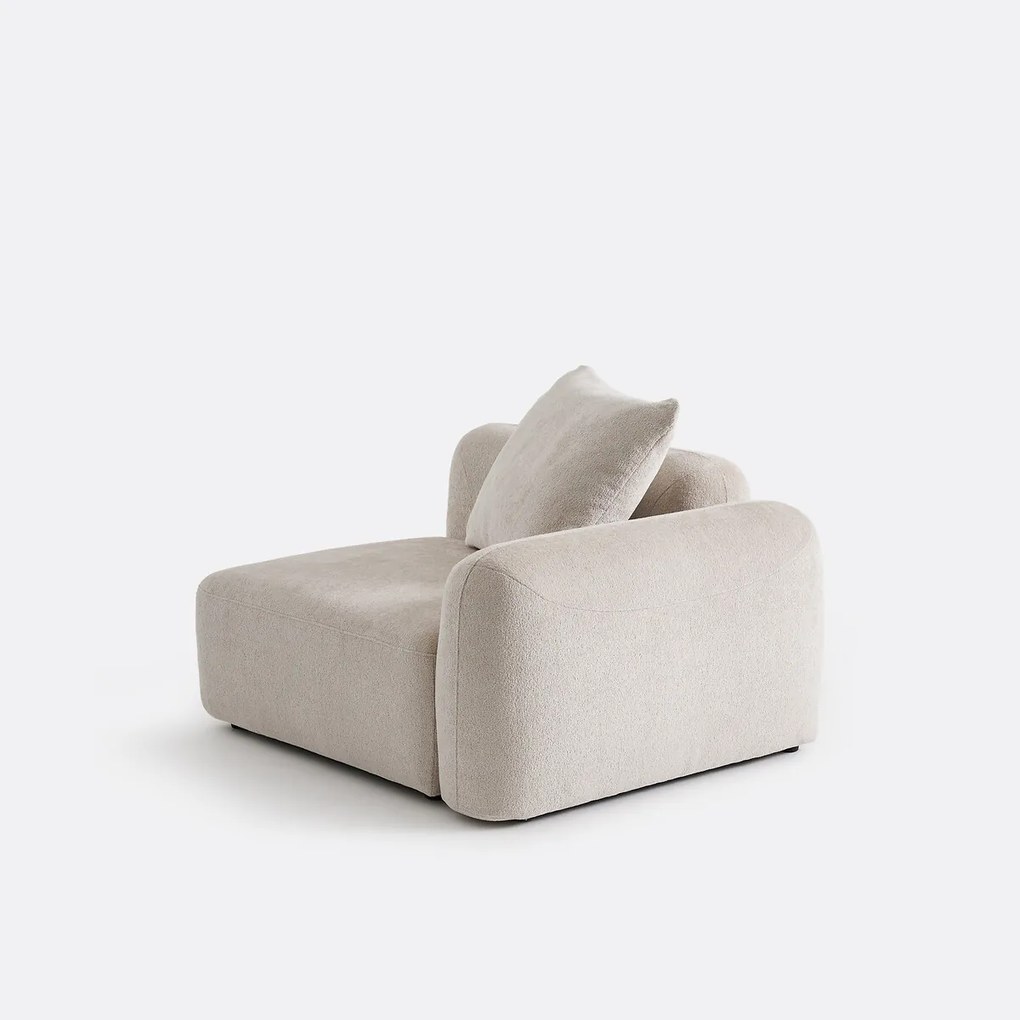 Rechthoekig element voor modulaire sofa, in jacquard chenille, AMAD