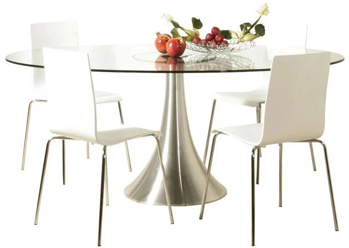 Kare Design Grande Possibilita Eettafel Met Ovaal Glazen Blad - 180 X 120cm.