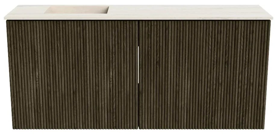 Mondiaz Joya DLux 90cm toiletmeubel shadow met wastafel faye links 1 kraangat meli