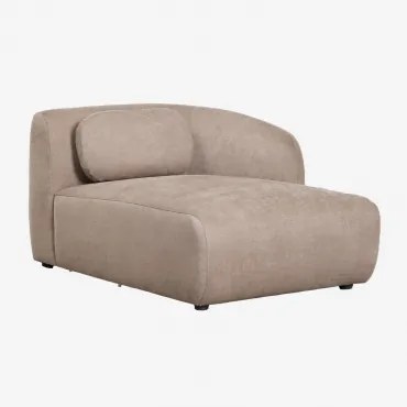 Rechts Chaise Longue Module Voor Modulaire Bank In Chenille Coquette Chenille Tarwebruin - Sklum