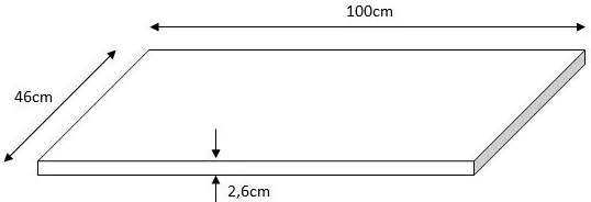 Fontana Rovigo badmeubel toppaneel 100x46cm walnoot